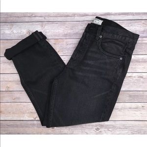 Free People Black High Rise Crop Jeans Sz 28 NWOT